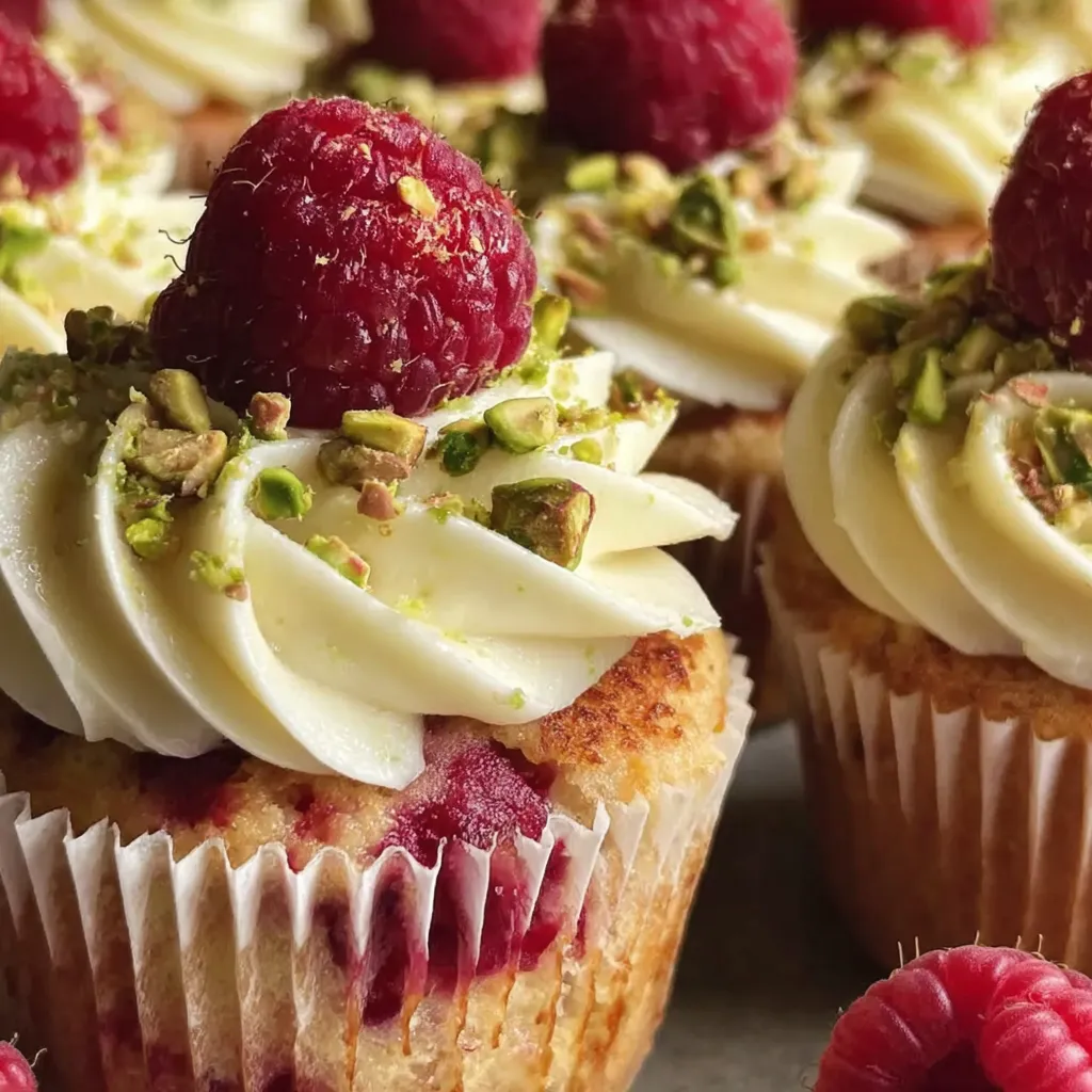 A cupcake with a raspberry filling and a white frosting.