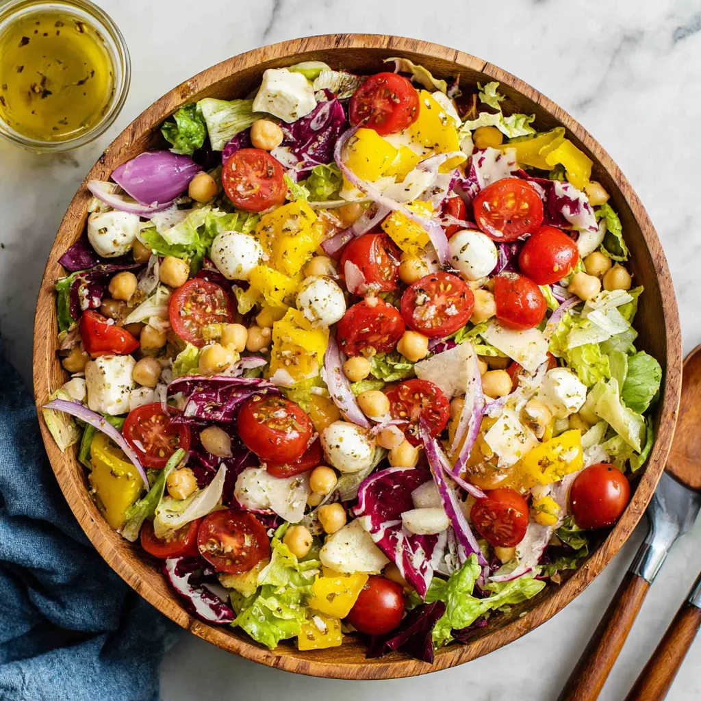 A bowl of Italian chopped salad.