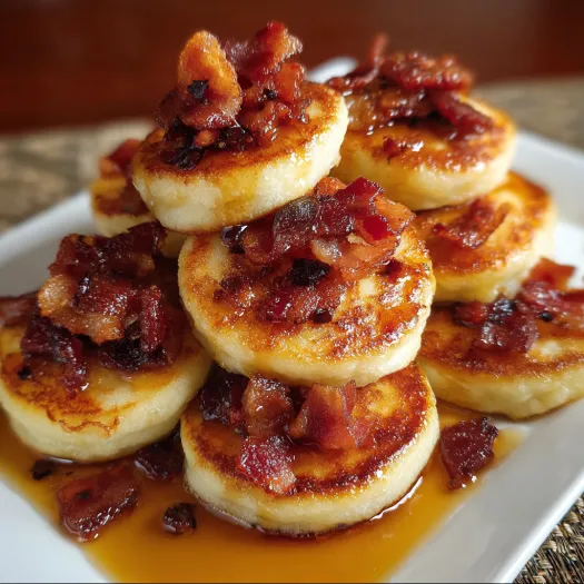 Maple bacon pancake bites.