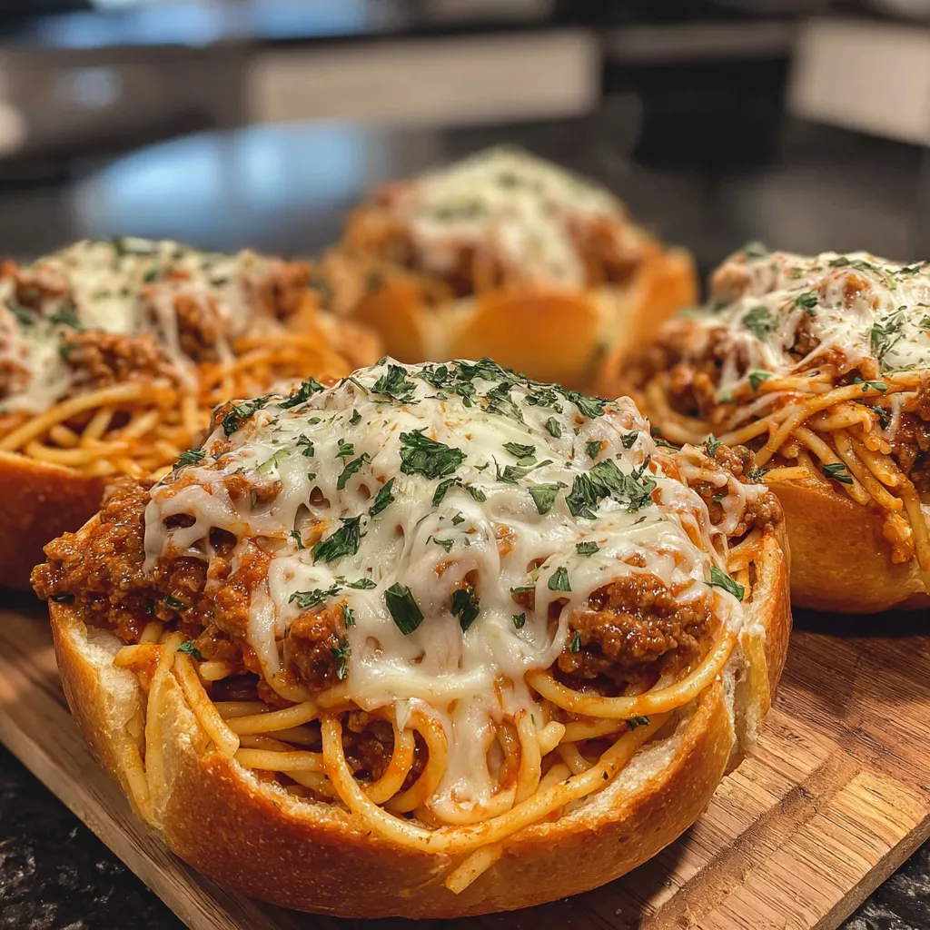 A plate of garlic butter spaghetti bowls.