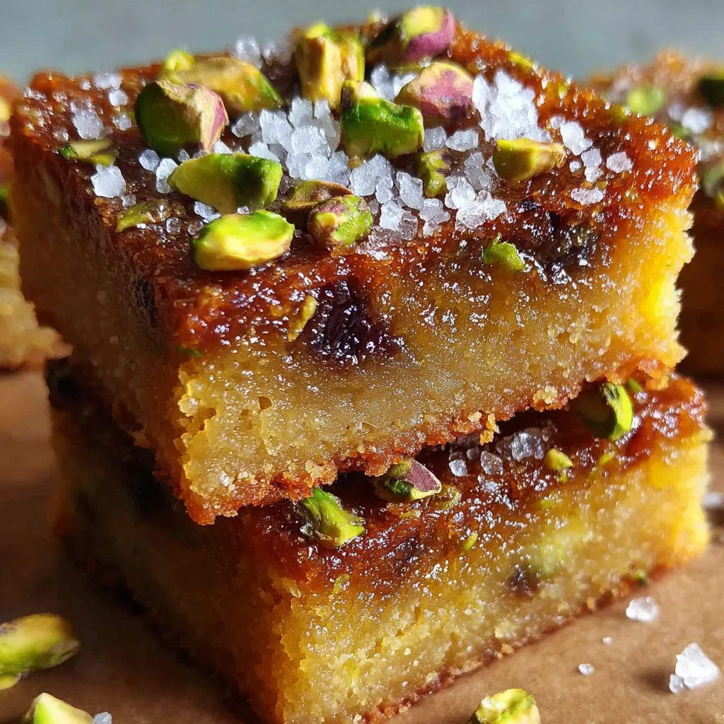 Brown butter honey pistachio bars.