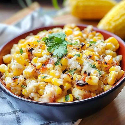 A bowl of grilled corn with cilantro and cheese.