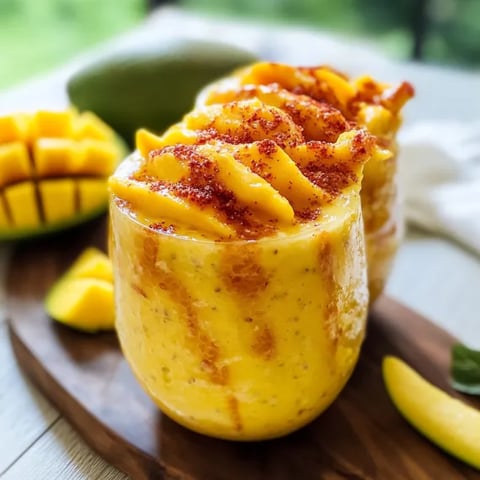 A cup of fruit with a spoon in it.